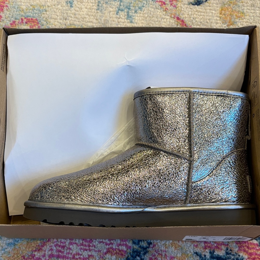 UGG Metallic Sparkle Ankle Boots
